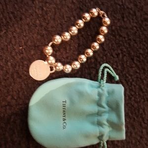 Tiffany silver bead bracelet